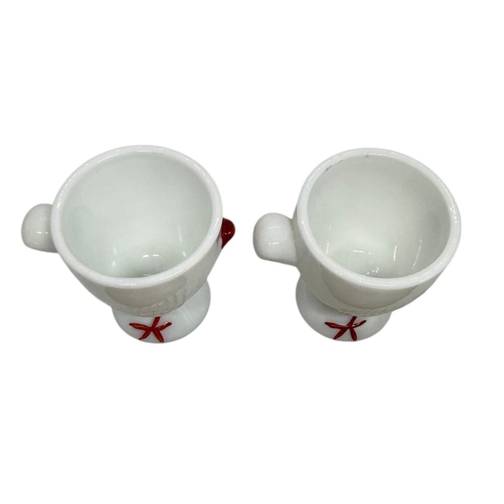 1950's Westmoreland Milk Glass Chick Design Egg Cups - A Pair - Picture 11 of 16